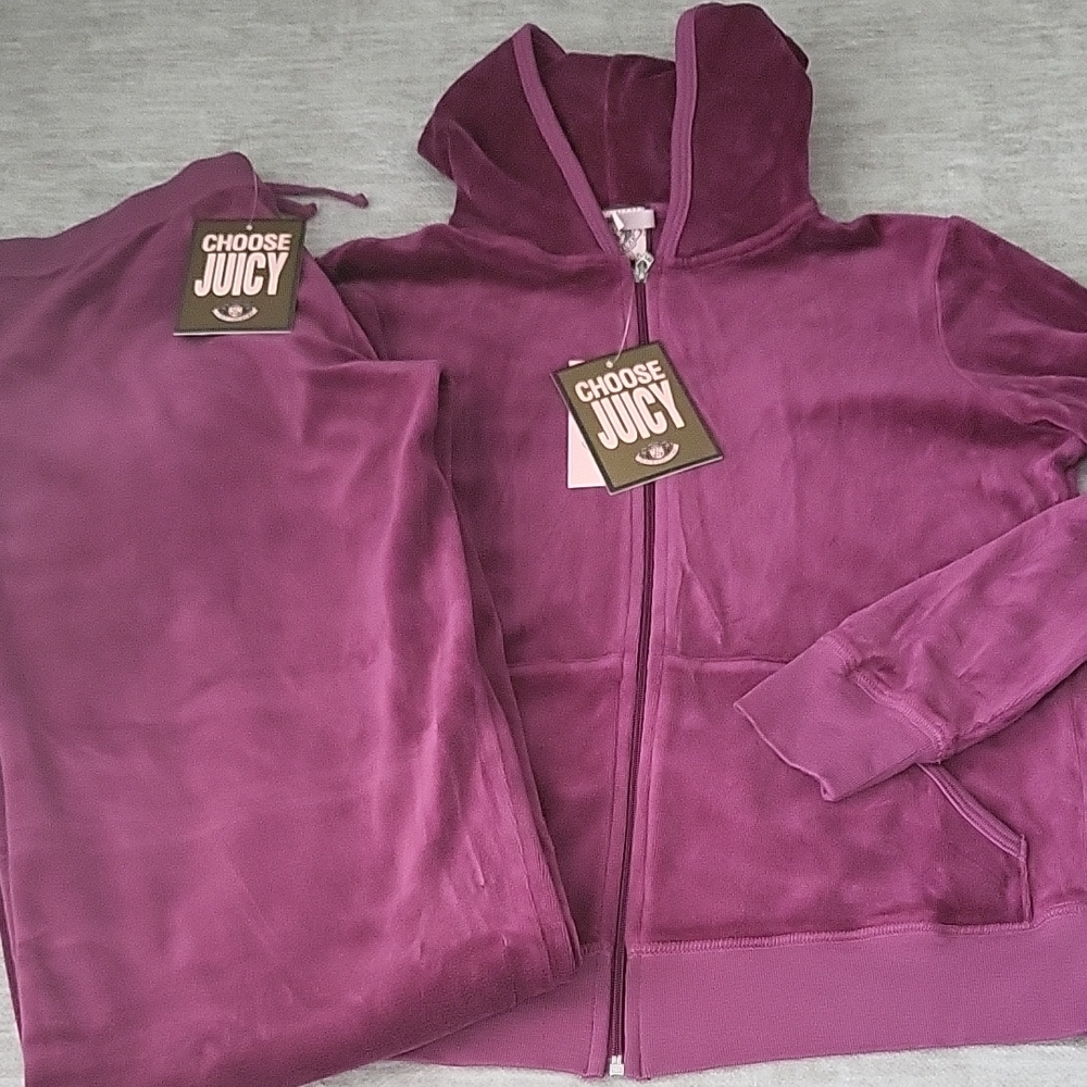 Juicy Couture Rich Burgandy Velour Set